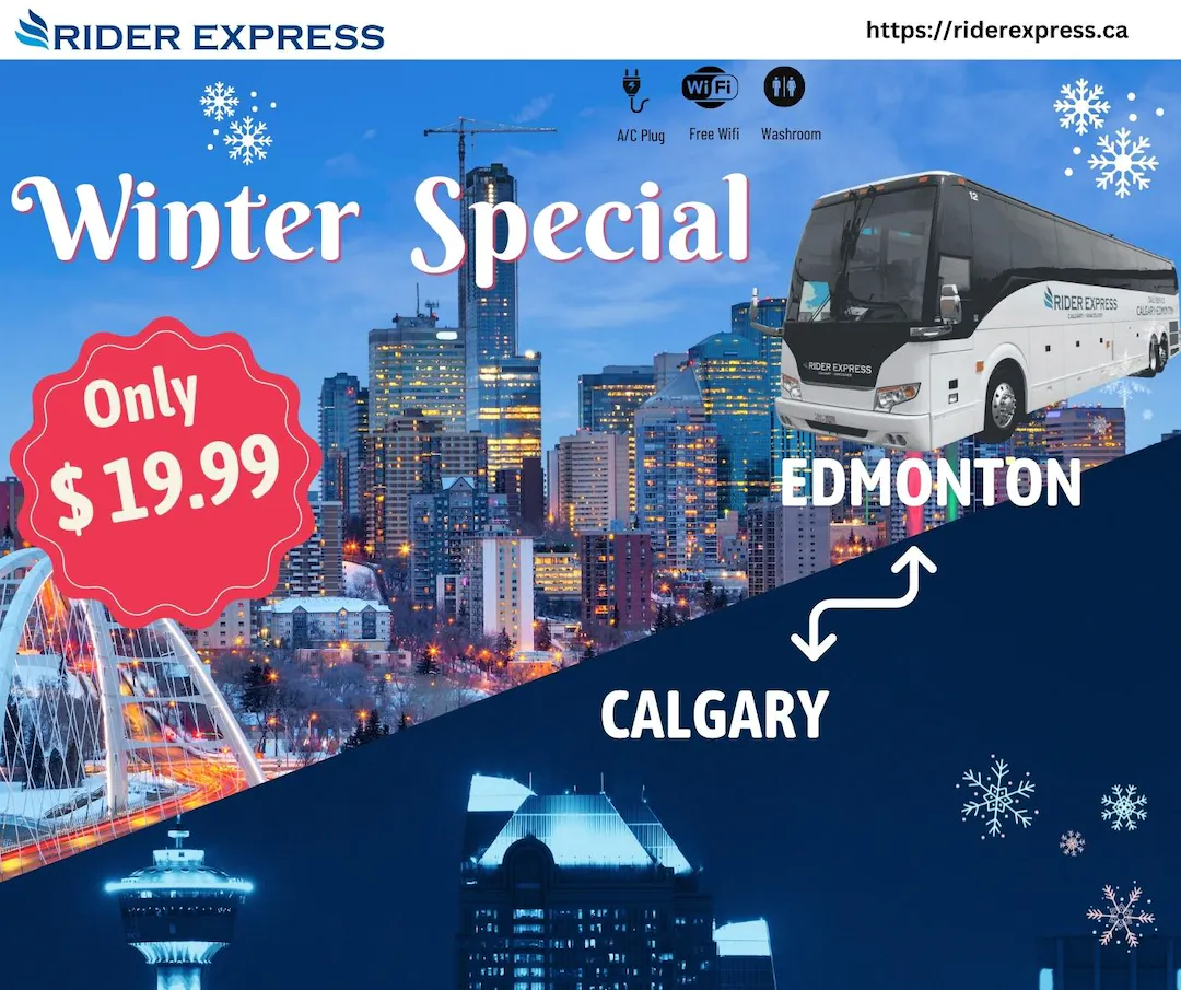 Winter Special For Edmonton ⇔ Calgary Buses For Only $19.99