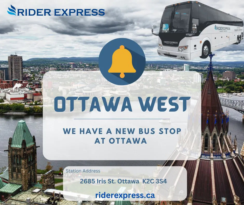 New Rider Express Intercity Bus Stop at Ottawa West